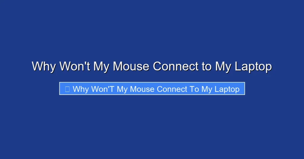 Why Won't My Mouse Connect to My Laptop