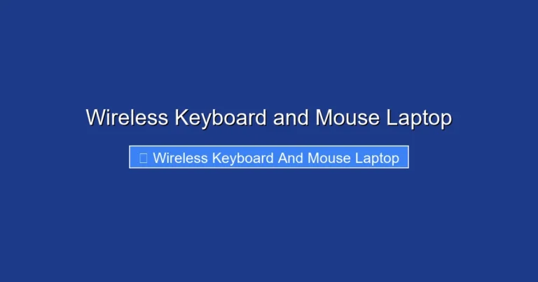 Wireless Keyboard and Mouse Laptop