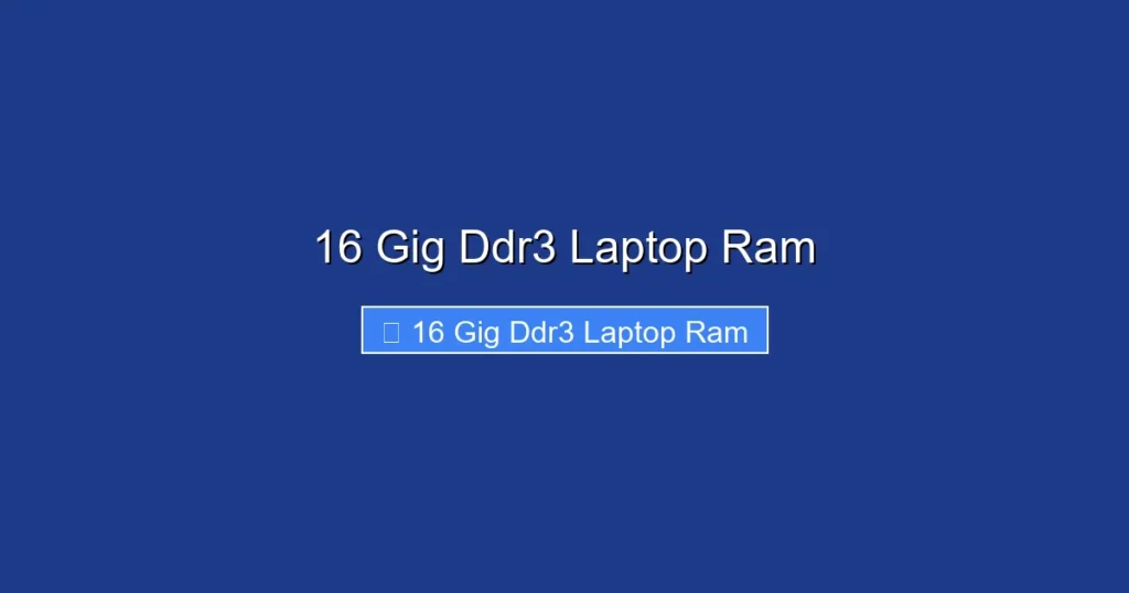 16 Gig Ddr3 Laptop Ram