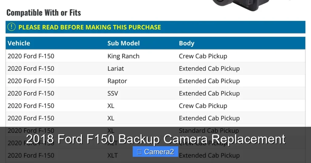 2018 Ford F150 Backup Camera Replacement