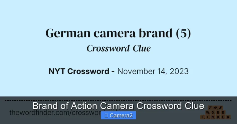 Brand of Action Camera Crossword Clue