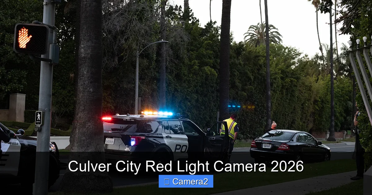Culver City Red Light Camera 2026