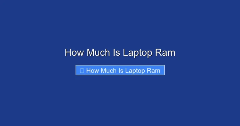 How Much Is Laptop Ram
