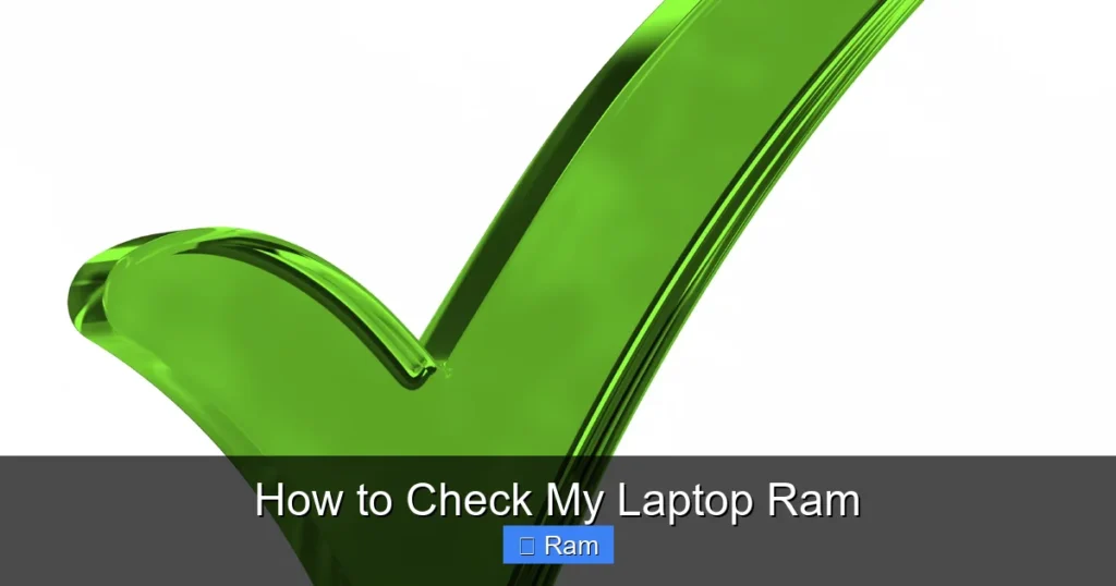 How to Check My Laptop Ram