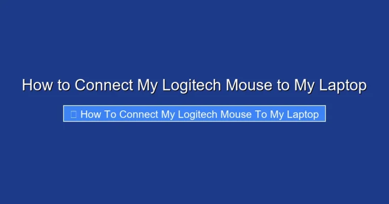 How to Connect My Logitech Mouse to My Laptop