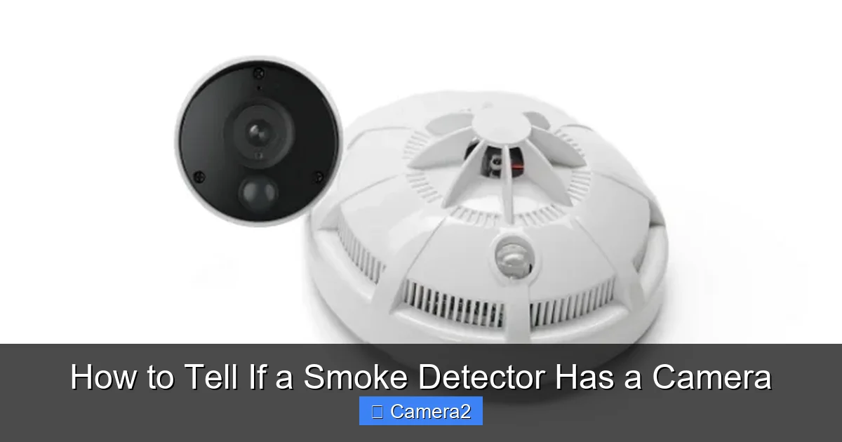 How to Tell If a Smoke Detector Has a Camera