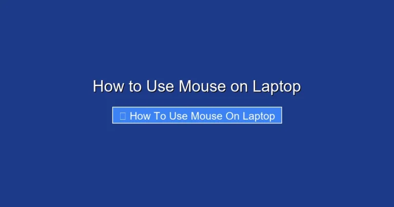 How to Use Mouse on Laptop