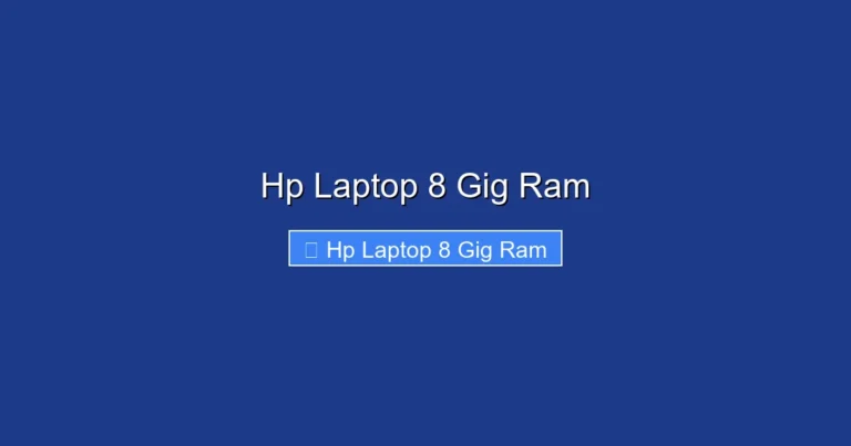 Hp Laptop 8 Gig Ram