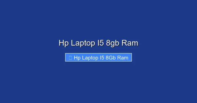 Hp Laptop I5 8gb Ram