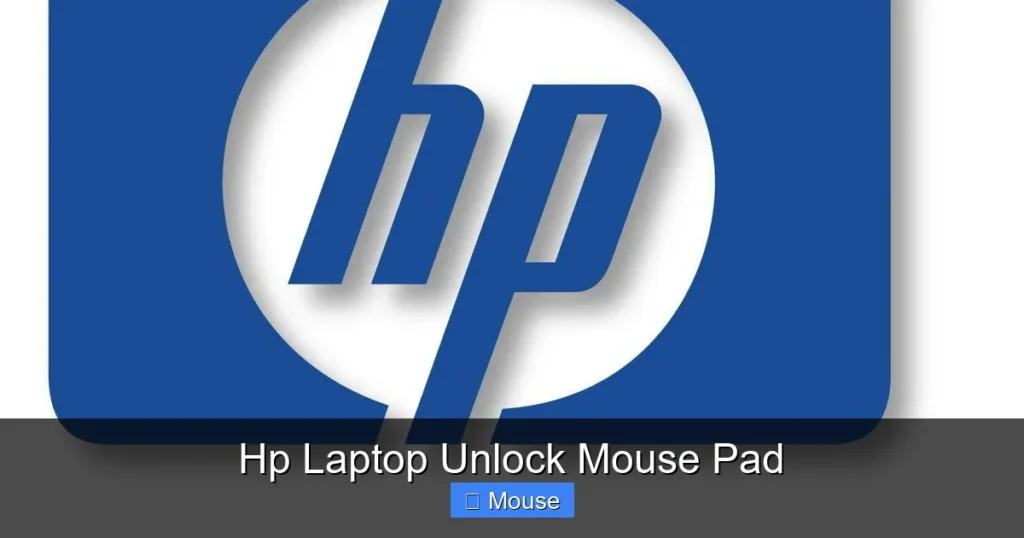 Hp Laptop Unlock Mouse Pad