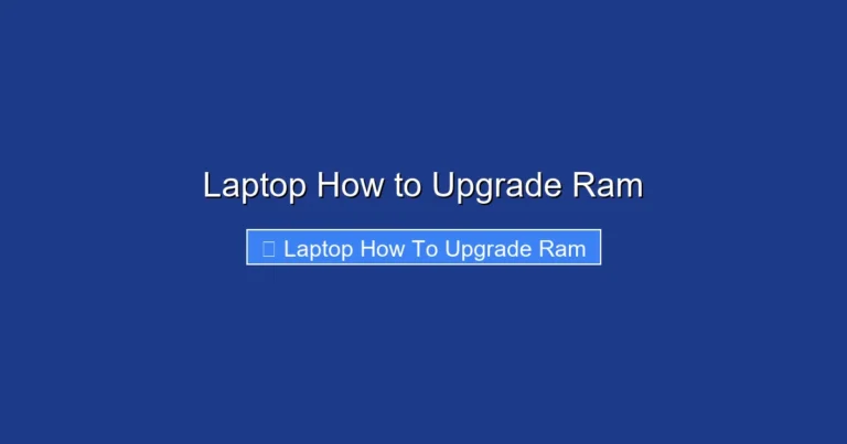 Laptop How to Upgrade Ram