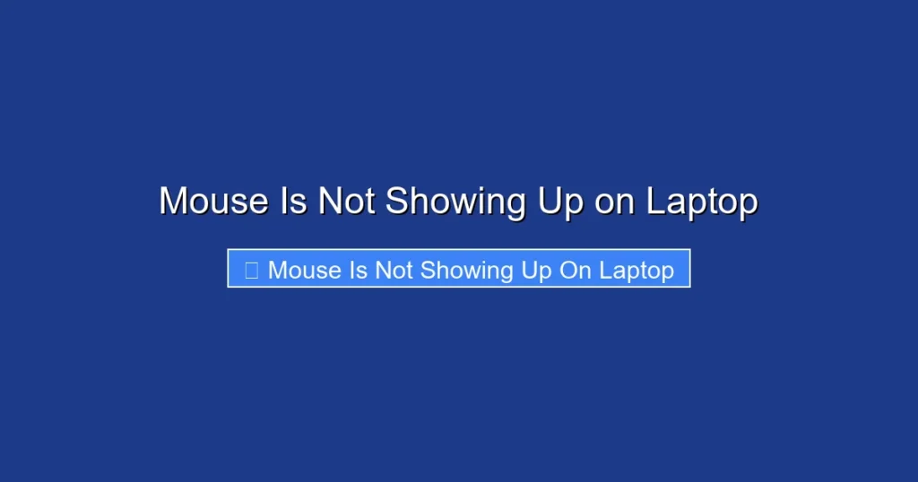 Mouse Is Not Showing Up on Laptop