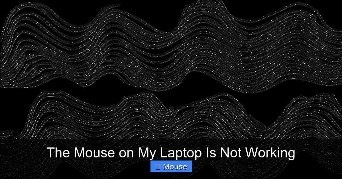 The Mouse on My Laptop Is Not Working