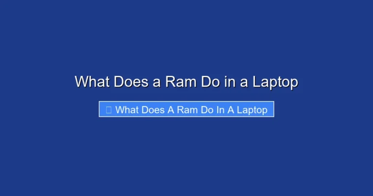 What Does a Ram Do in a Laptop