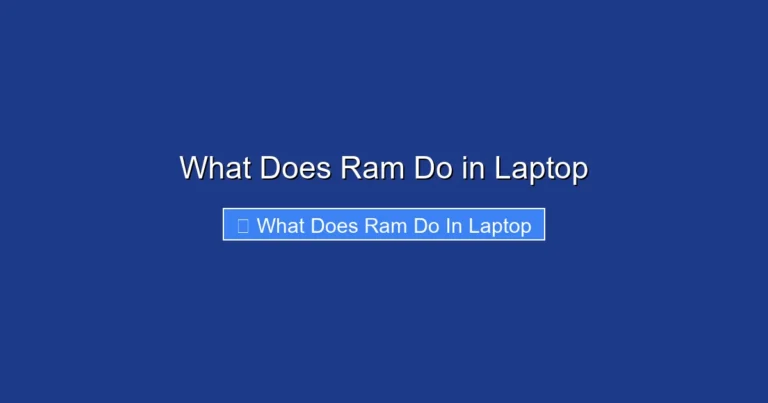 What Does Ram Do in Laptop