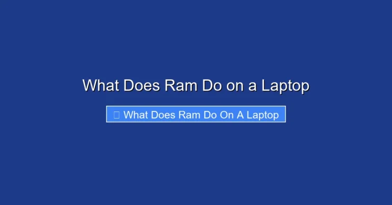 What Does Ram Do on a Laptop