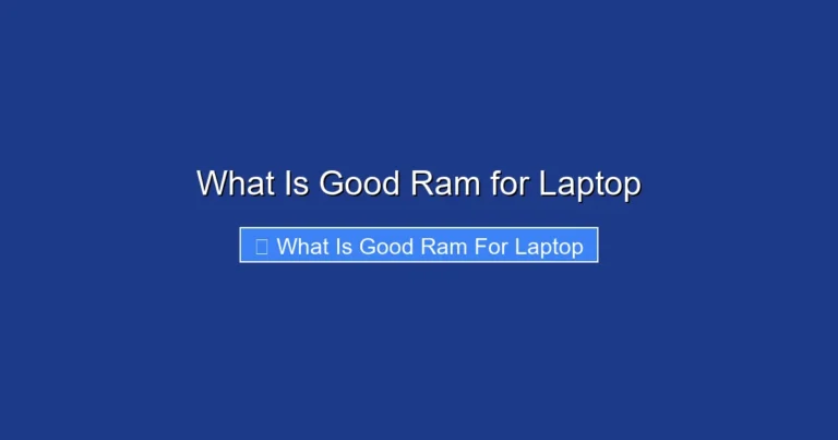 What Is Good Ram for Laptop