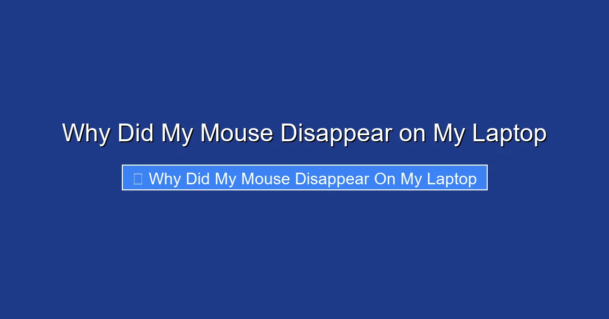 Why Did My Mouse Disappear on My Laptop