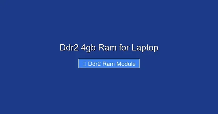 Ddr2 4gb Ram for Laptop