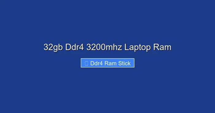 32gb Ddr4 3200mhz Laptop Ram