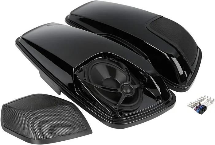 Harley Saddlebag Lid Covers with Speakers