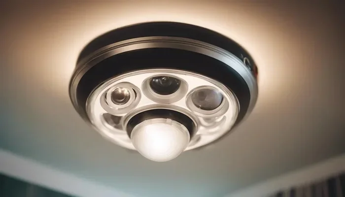 Hidden Camera in Ceiling Light