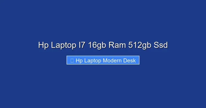 Hp Laptop I7 16gb Ram 512gb Ssd