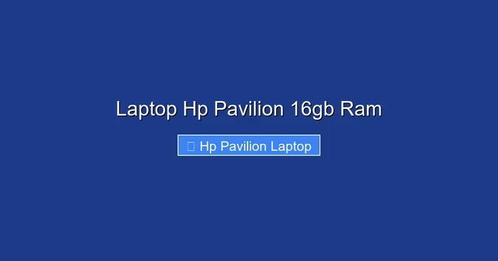Laptop Hp Pavilion 16gb Ram