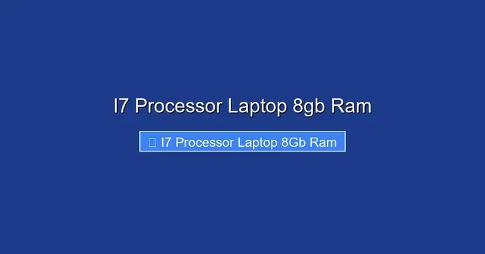 I7 Processor Laptop 8gb Ram