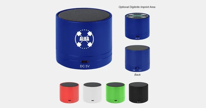 Imprinted Wireless Mini Cylinder Speakers