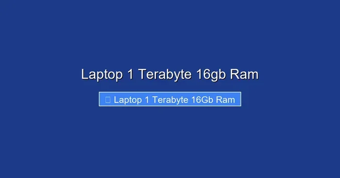 Laptop 1 Terabyte 16gb Ram