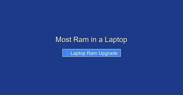 Most Ram in a Laptop
