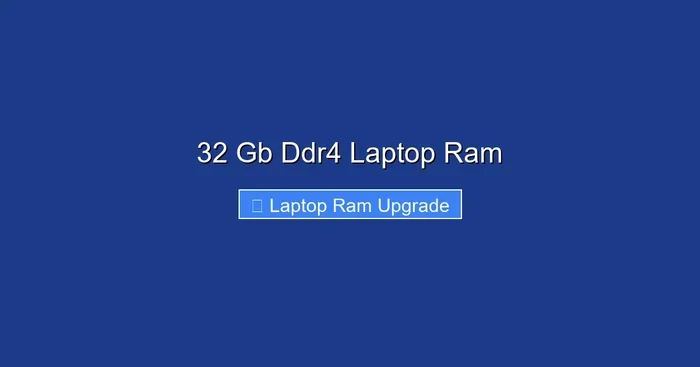 32 Gb Ddr4 Laptop Ram