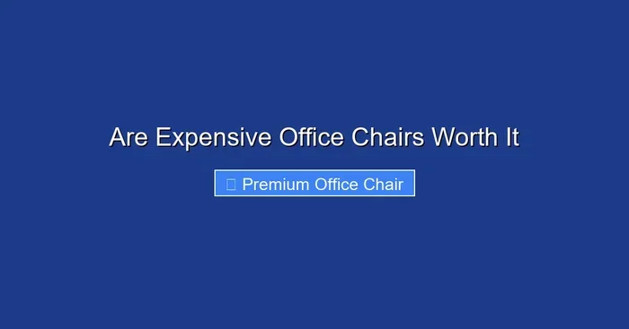 Are Expensive Office Chairs Worth It