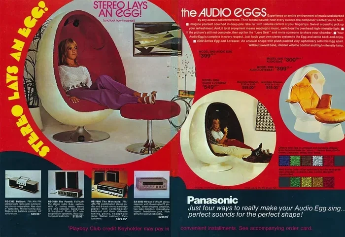 Retro Egg Chair with Speakers