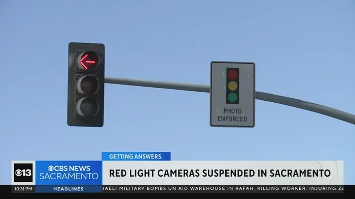 Red Light Cameras Sacramento Map