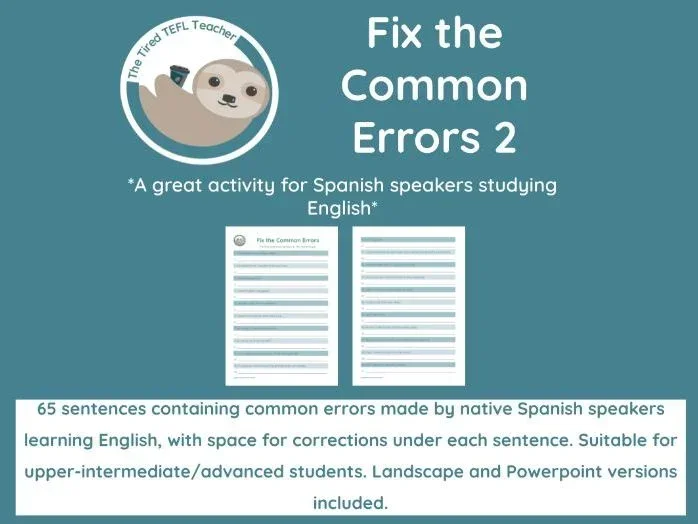 Learn English for Spanish Speakers Worksheets