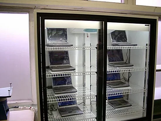 Laptop in Freezer