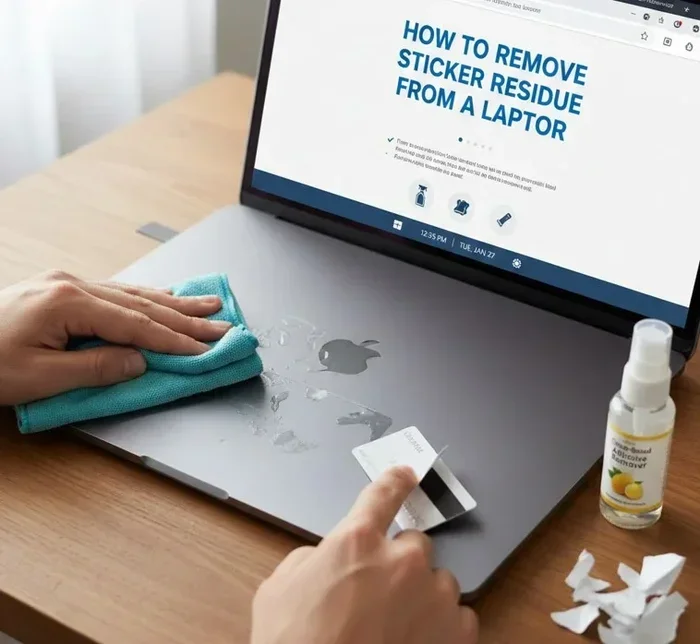 How to Remove Sticker Stain from Laptop